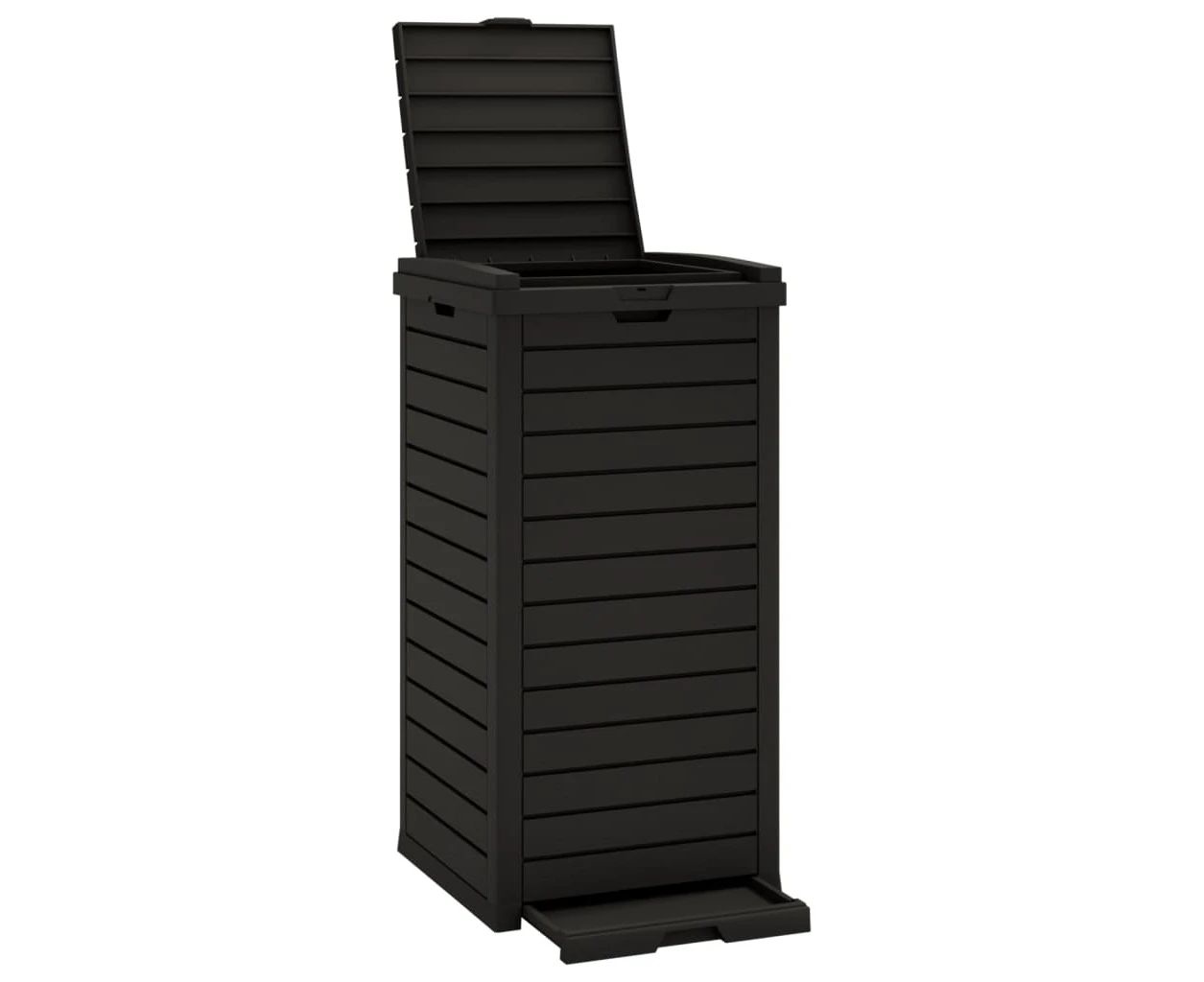 Outdoor Garbage Bin Black 41x41x86 cm Polypropylene