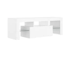 vidaXL TV Cabinet with LED Lights White 120x35x40 cm