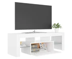 vidaXL TV Cabinet with LED Lights White 120x35x40 cm