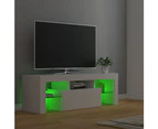 vidaXL TV Cabinet with LED Lights White 120x35x40 cm