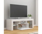 TV Cabinet with LED Lights High Gloss White 120x35x40 cm