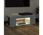 vidaXL TV Cabinet with LED Lights Concrete Grey 90x39x30 cm