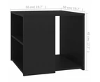 vidaXL Side Table Black 50x50x45 cm Engineered Wood