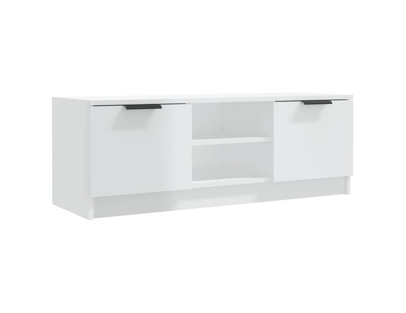 TV Cabinet High Gloss White 102x35x36.5 cm Engineered Wood