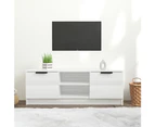 TV Cabinet High Gloss White 102x35x36.5 cm Engineered Wood