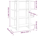 vidaXL Book Cabinet/Room Divider High Gloss White 100x30x123.5 cm