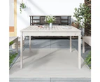 vidaXL Garden Table White 121x82.5x76 cm Solid Wood Pine