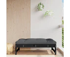 vidaXL Garden Footstool Black 120x80 cm Solid Wood Pine