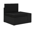 vidaXL 8 Piece Garden Lounge Set Poly Rattan Black