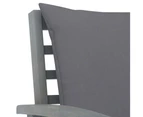 vidaXL 3 Piece Garden Lounge Set with Cushion Solid Acacia Wood Grey