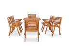 vidaXL 7 Piece Garden Dining Set Solid Acacia Wood