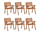 vidaXL 7 Piece Garden Dining Set Solid Acacia Wood