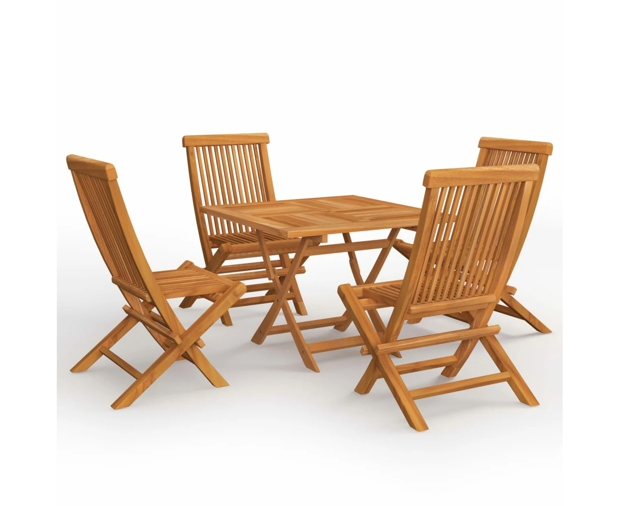 5 Piece Garden Dining Set Solid Teak Wood