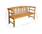 vidaXL Garden Bench with Cushion 157 cm Solid Acacia Wood