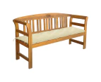vidaXL Garden Bench with Cushion 157 cm Solid Acacia Wood