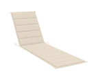 vidaXL Sun Loungers 2 pcs with Table and Cushion Solid Teak Wood