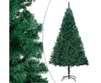 Artificial Pre-lit Christmas Tree with Ball Set Green 210 cm PVC