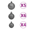 Artificial Pre-lit Christmas Tree with Ball Set&Pine Cones 180 cm