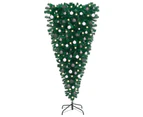 Upside-down Artificial Pre-lit Christmas Tree with Ball Set 120 cm