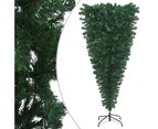 Upside-down Artificial Pre-lit Christmas Tree with Ball Set 120 cm