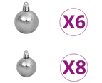 Upside-down Artificial Pre-lit Christmas Tree with Ball Set 120 cm