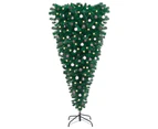 Upside-down Artificial Pre-lit Christmas Tree with Ball Set 180 cm