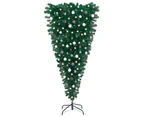 Upside-down Artificial Pre-lit Christmas Tree with Ball Set 150 cm