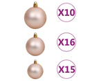 Upside-down Artificial Pre-lit Christmas Tree with Ball Set 240 cm