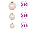 Upside-down Artificial Pre-lit Christmas Tree with Ball Set 240 cm