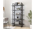 vidaXL 5-Tier Book Cabinet Grey 100x30x175 cm Engineered Wood