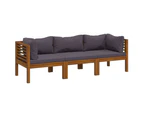 vidaXL 3-Seater Garden Sofa with Cushion Solid Acacia Wood