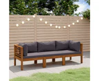 vidaXL 3-Seater Garden Sofa with Cushion Solid Acacia Wood