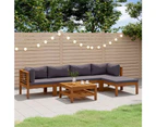 6 Piece Garden Lounge Set with Cushion Solid Acacia Wood