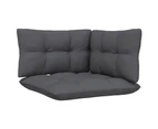 2-Seater Garden Sofa with Anthracite Cushions Solid Wood Pine