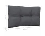 vidaXL 2-Seater Garden Sofa with Anthracite Cushions Solid Wood Pine