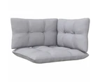 3-Seater Garden Sofa with Grey Cushions Solid Pinewood