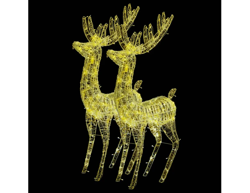 XXL Acrylic Christmas Reindeers 250 LED 2 pcs 180 cm Warm White