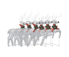 Christmas Reindeers 6 pcs Silver 120 LEDs