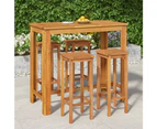 5 Piece Garden Bar Set Solid Wood Acacia