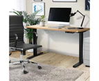 Oikiture 160cm Electric Standing Desk Single Motor Height Adjustable Motorised Sit Stand Desk Rise OAK