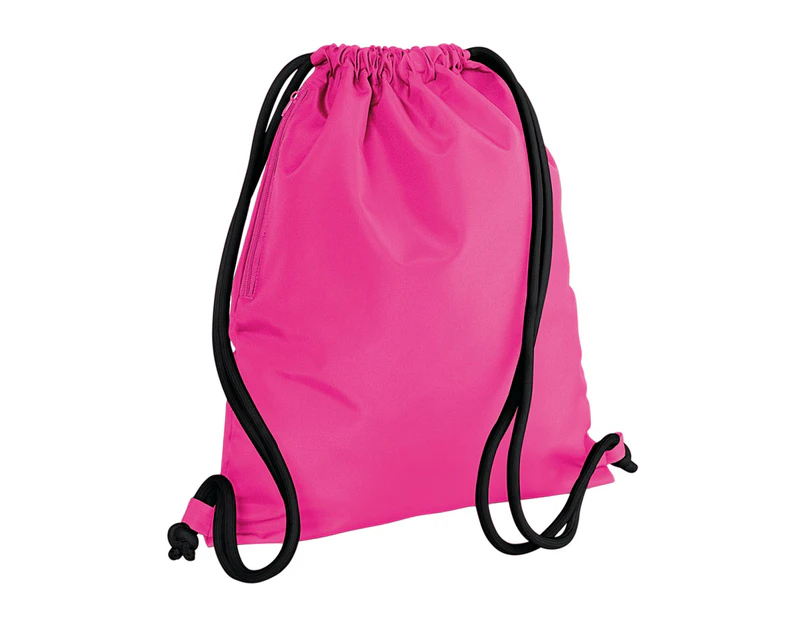 Bagbase Icon Drawstring Bag (Fuchsia/Black) - PC5456