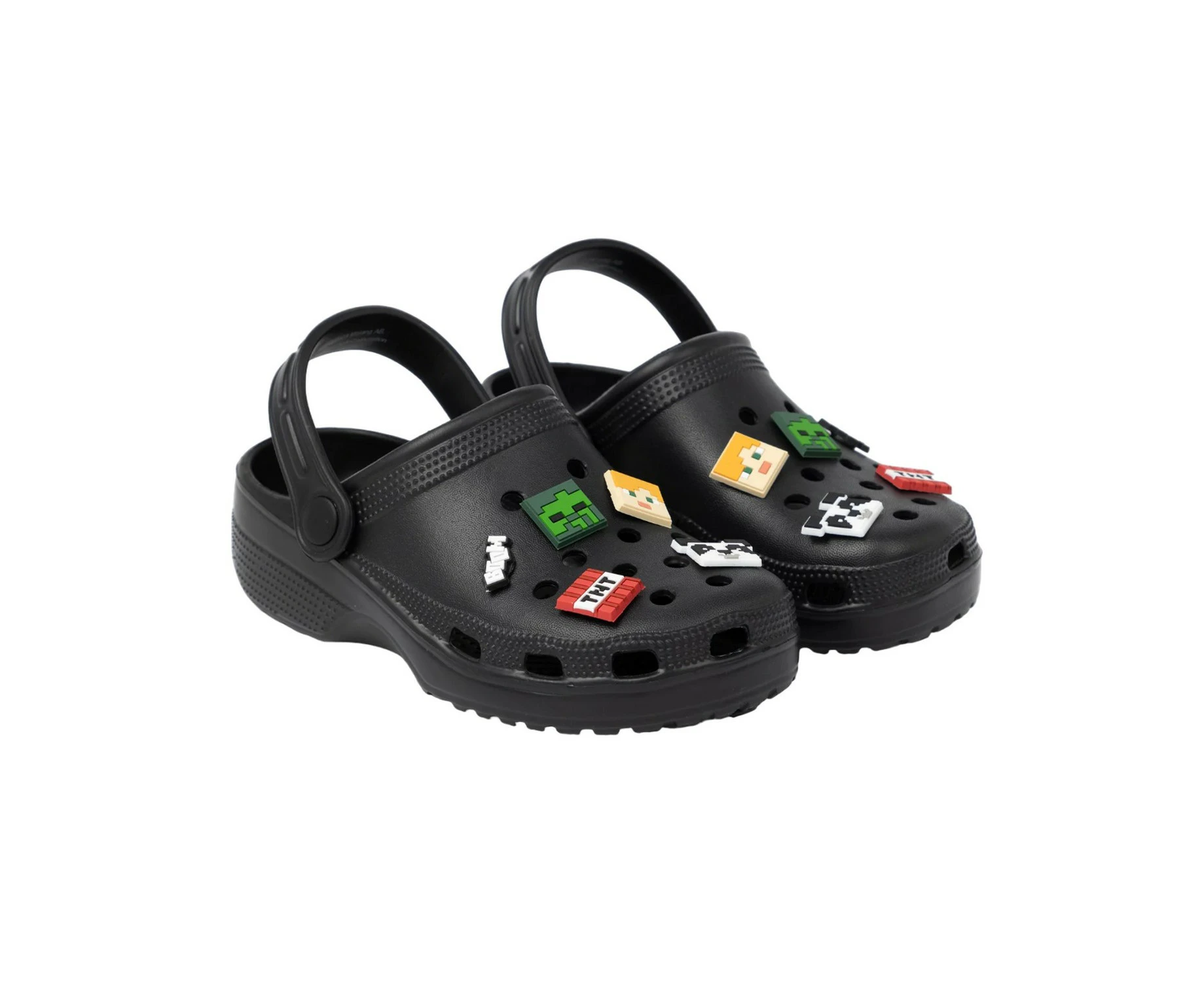 Minecraft Childrens/Kids Charm Clogs (Black) - NS7621