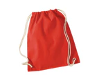 Westford Mill Cotton Drawstring Bag (Bright Red) - PC5783