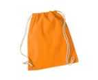 Westford Mill Cotton Drawstring Bag (Orange) - PC5783