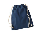 Westford Mill Cotton Drawstring Bag (French Navy) - PC5783