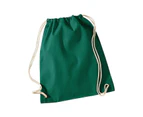 Westford Mill Cotton Drawstring Bag (Bottle Green) - PC5783