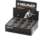 Head Prime Double Dot Squash Balls (Pack of 12) (Black) - RD1100