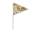 Hong Kong Local Style Visiting China Toothpick Triangle Cupcake Toppers Flag