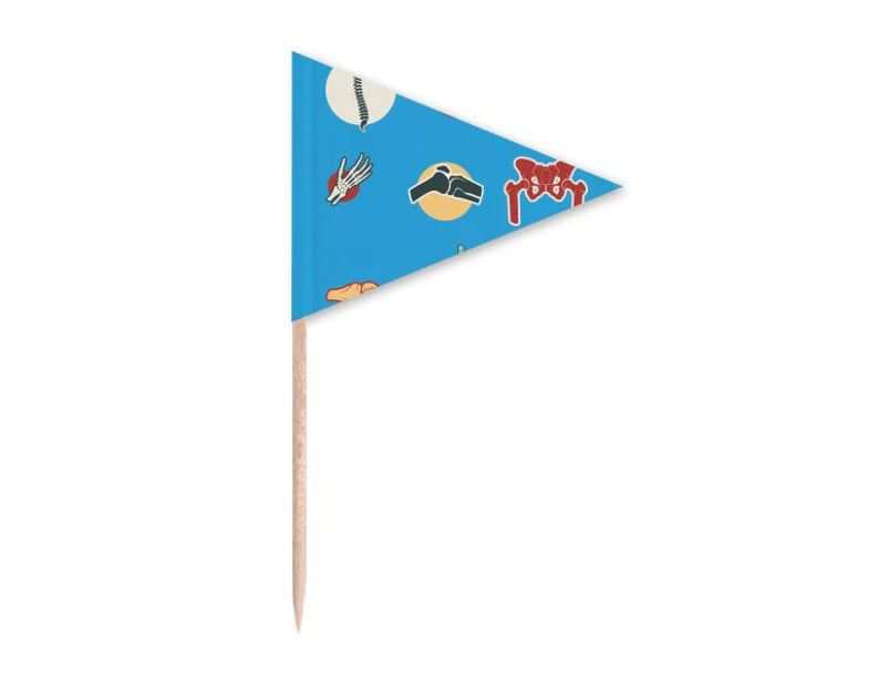 human joint illustration bs Toothpick Triangle Cupcake Toppers Flag