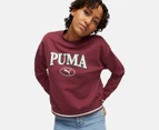 Puma Women's Squad Fleece Crewneck Sweatshirt - Dark Jasper